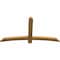 Ekena Millwork Bellingham Rough Sawn Timber Gable Bracket, Western Red Cedar, 60"W x 32"H x 2"D x 4"F, 13/12 Pitch GBW060X32X0204BEL00RWR - alternate 2